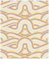 Colorful abstract pattern of wavy lines in red, yellow, and white, creating rhythmic curves and joyful motion. vector