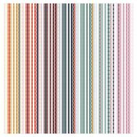 A vibrant pattern of vertical stripes in various colors, featuring intricate designs and textures in a playful arrangement. vector