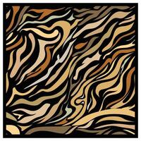 Abstract wavy pattern in shades of brown, black, and gold, Colorful abstract background showcasing wavy lines, blending hues to form a lively and captivating visual experience. vector
