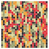 Digital square seamless pixel camouflage pattern in shades of green and beige, A square-patterned military camouflage background, showcasing a blend of green and brown hues. vector