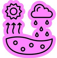 evaporation cycle outline color icon vector