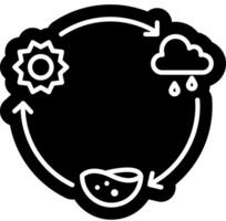 Transpirant in water cycle circulation solid vector