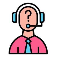 illustration of FAQ assistance support vector