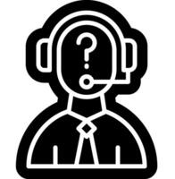 FAQ assistance support solid icon vector