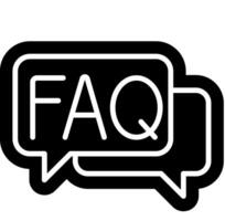 FAQ service support solid icon vector
