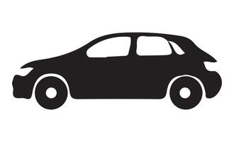 Sedan car, vehicle or automobile symbol on white background vector