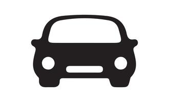 Front view symbol of auto, vehicle, automobile, sedan, van. Transport, car sharing, or delivery concept icon vector