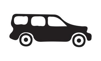 Car silhouette icon. Front view. vector