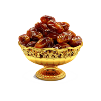 Dates in a bowl on a transparent background png