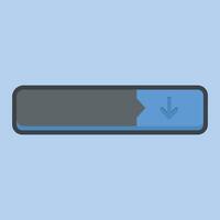 blank text space form with down arrow with outline flat design. vector
