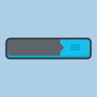 blank text space with setting sign in outline flat design. vector