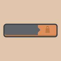 blank text space form with shopping bag sign in outline flat design. vector