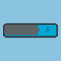 blank text space with magnifier sign in outline flat design. vector
