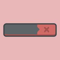 blank text space with outline flat design vector