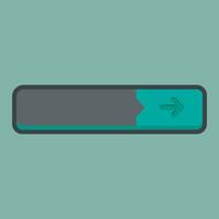 blank text space with arrow sign in outline flat design. vector