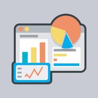 analytic page with outline flat design. vector