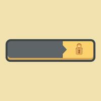 blank text space with padlock sign with outline flat design. vector