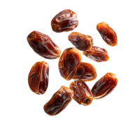 Dried Dates Scattered on Transparent Background png