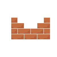 A brick wall with a hole in it vector