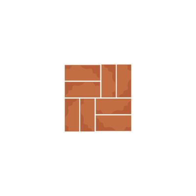 A brick wall with a square pattern on it