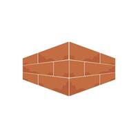 A brick wall with a hexagon shape on it vector