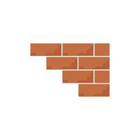 A brick wall with a few bricks on it vector