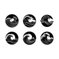 Ocean Wave Icon - Summer Themed Graphic Design File for Digital Projects vector