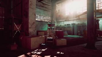 Room With Boxes and Ladder video