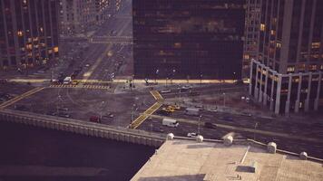Hyperlapse of busy traffic jams in a large city during evening rush hour video