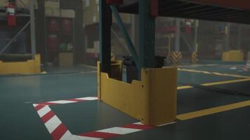 Nighttime in an Empty Warehouse With Stored Boxes video
