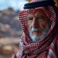 Exploring the Ancient Landscapes of the Middle East. A Journey Through Time and Culture, Revealing the Stories of Resilient People with Traditional Attire and Deep-Rooted Traditions. photo