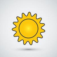 Sun Logo Design Flat Icon Template vector