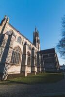 Basilica of Hulst. An ancient cathedral with a unique tower in the Dutch town of Hulst. The landmark of the city photo