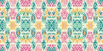 Seamless batik pattern,Seamless tribal batik pattern,and Seamless colorful pattern resemble ethnic boho, Aztec,and ikat styles.designed for use in wallpaper,fabric,curtain,carpet vector
