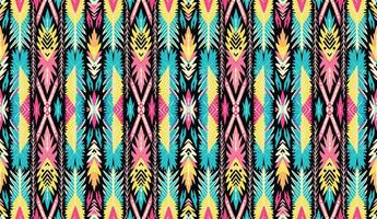 Seamless batik pattern,Seamless tribal batik pattern,and Seamless colorful pattern resemble ethnic boho, Aztec,and ikat styles.designed for use in wallpaper,fabric,curtain,carpet vector