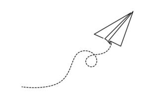 Paper paper plane icon,fast growing business leaderrocket drawing design 1 vector