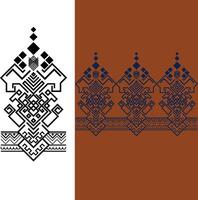 Elegant Textile Border with Floral Motif.Vintage Textile Border for Classic Designs.Colorful Textile Border with Geometric Patterns vector