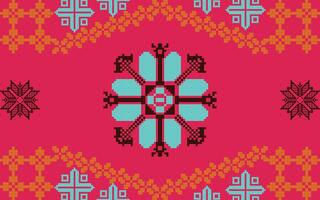 Elegant Textile Border with Floral Motif.Vintage Textile Border for Classic Designs.Colorful Textile Border with Geometric Patterns vector