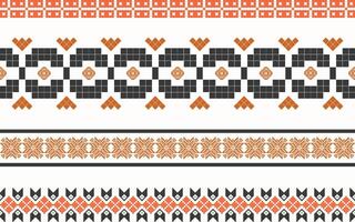 Elegant Textile Border with Floral Motif.Vintage Textile Border for Classic Designs.Colorful Textile Border with Geometric Patterns vector