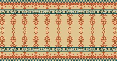 Elegant Textile Border with Floral Motif.Vintage Textile Border for Classic Designs.Colorful Textile Border with Geometric Patterns vector