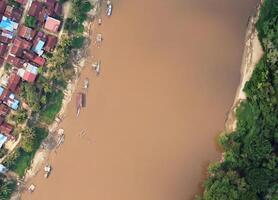 aerial view using a drone of the jungle of Borneo photo