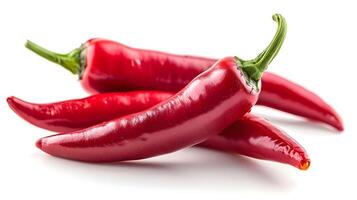 HighDefinition Photography of a Vibrant Chili Isolated on White Background A Feast for the Senses photo
