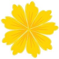 Hand drawn simple flower vector