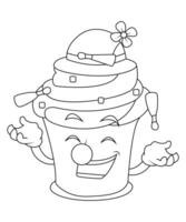 Ice Cream coloring page vector
