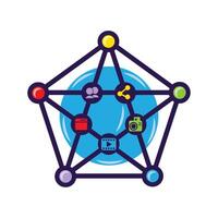 fediverse connection global illustration vector