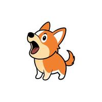Aussiepom dog screams icon illustration vector