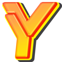 Letter Y, Technology 3D Font Alphabet png