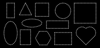 Set of shapes with wiggly borders.Empty text boxes, banners templates, photo frames. Forms with wavy edge vector