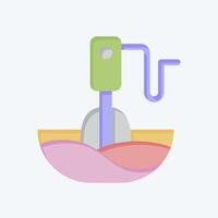 Icon Hand Blender. related to Kitchen Tool symbol. flat style. simple design illustration vector