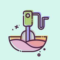 Icon Hand Blender. related to Kitchen Tool symbol. MBE style. simple design illustration vector
